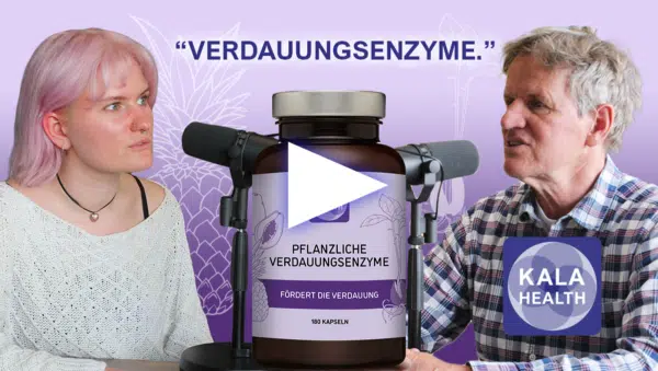 Die Therapeuten von Kala Health über die Verdauung und wie die Ergänzung mit Verdauungsenzymen zur Verdauung von Nahrung im Darm beitragen kann.